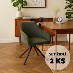  Avenberg Laro étkezőszék szett, 2db, forgó, zöld, NB20023