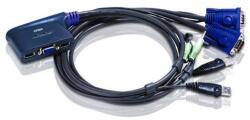 ATEN ATEN CS62U 2-Port USB KVM Switch, Speaker Support, 1.8m cables (CS62U-A7)