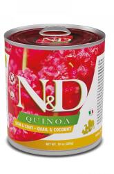 N&D Conserva Caini N&D Quinoa Skin&Coat cu Prepelita si Cocos, 285 g