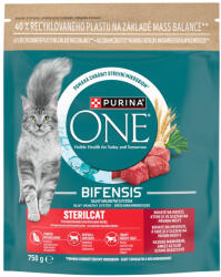 Purina One Sterilcat marhában és búzában gazdag teljes értékű állateledel felnőtt macskáknak 750 g - ecofamily