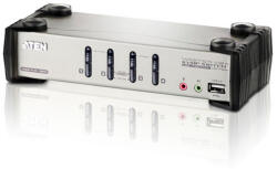 ATEN CS1734B-AT-G KVM kapcsoló Fekete, Fémes (CS1734B)