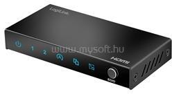 LOGILINK HDMI elosztó, 1x2 portos, 4K/60 Hz, HDCP, EDID, HDR, CEC, felbontásnövelő (LOGILINK_HD0066) (LOGILINK_HD0066)