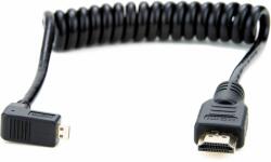 Atomos Cablu HDMI Micro - HDMI Mare 30cm Spiralat cu unghi de 90 de grade (ATOMCAB007)