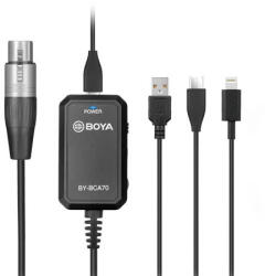 BOYA adaptor audio pentru microfoane XLR la dispozitive mobile (BY-BCA70)