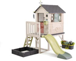 Smoby Căsuță pe piloni House on Stilts Life Smoby cu tobogan și filtru UV (SM810301-D) Casuta pentru copii