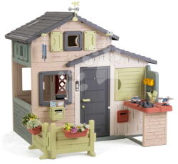 Smoby Căsuța Prietenilor cu uși care se pot încuia Friends Evo Playhouse Life Smoby extensibilă dotată cu filtru UV (SM810302-N) Casuta pentru copii