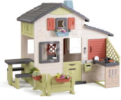Smoby Căsuța Prietenilor cu gard de grădină Friends House Life Smoby extensibil cu filtru UV (SM810300-K) Casuta pentru copii