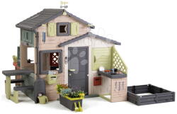 Smoby Căsuță Prietenilor cu bucătărie la intrare Friends Evo Playhouse Life Smoby cu uși mari extensibilă cu filtru UV (SM810302-D) Casuta pentru copii