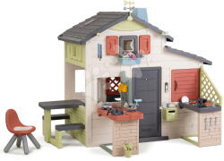 Smoby Căsuța Prietenilor cu set meteorologic Friends House Life Smoby extensibilă cu filtru UV (SM810300-G) Casuta pentru copii