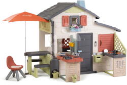 Smoby Căsuța prietenilor cu bucătărie și atelier Friends House Life Smoby extensibilă cu filtru UV (SM810300-D) Casuta pentru copii