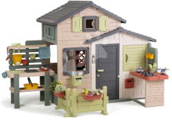 Smoby Căsuța Prietenilor cu pult de lucru Friends Evo Playhouse Life Smoby cu uși mari extensibilă cu filtru UV (SM810302-T) Casuta pentru copii