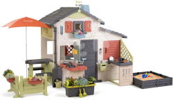 Smoby Căsuța Prietenilor cu nisipar lângă bucătăria Friends House Life Smoby extensibilă cu filtru UV (SM810300-A) Casuta pentru copii