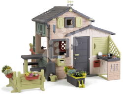 Smoby Căsuța Prietenilor pentru jocuri de rol Friends Evo Playhouse Life Smoby cu uși mari extensibilă cu filtru UV (SM810302-C) Casuta pentru copii