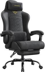 SONGMICS Ergonomikus játékos szék lábtartóval, karfákkal, tintafekete (OBG079B01) - vasbutor