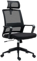 HomCom Ergonomikus irodai szék, forgószék, hálószövet fekete (921-798V00BK)