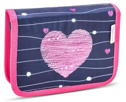 Belmil Tolltartó, klapnis, cipzáras, BELMIL Simple Hearts, rózsaszín szív (BL3357462L) (BL3357462L)