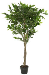  Élethű mű fikusz növény cserépben kövekkel 120 cm