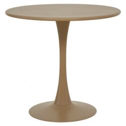  Masa dining pentru gradina rotunda PLEZURO diametru 80 cm bej, din otel (MGDW09080BJ)