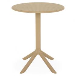  Masa cafea pentru gradina rotunda CIRCLE diametru 60 cm bej din polipropilena (MGDW103BJ)