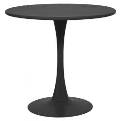  Masa dining pentru gradina, rotunda, PLEZURO, diametru 80 cm, antracit, din otel (MGDW09080BLK)