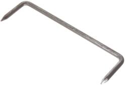  6 mm fém kapcsok építési rögzítésekhez, galvanizált acél, U-alakú