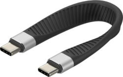 TECHLY Cablu profesional, plat, date si incarcare rapida QC, USB-C tata la USB-C tata, FPC, 12.4cm, 8K 60Hz, 40 Gbps, Techly, ICOC USBC-FL-U4 (icoc-usbc-fl-u4)