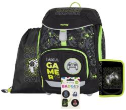 KARTON P+P Set ghiozdan OXY SHERPY 4 piese Gamer cu suport pentru stilou, genți de gimnastică și autocolant detașabil 0-25026 (0-25026)