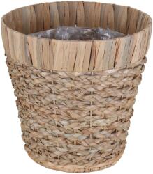  A. H. G. banánlevél kaspó műanyag béléssel átmérő 24 cm x 27 cm bézs-natúr