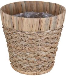  A. H. G. banánlevél kaspó műanyag béléssel átmérő 18 cm x 17, 5 cm bézs-natúr