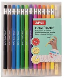 APLI Set de stilouri colorate, APLI "Color Click", 12 culori diferite 20546 (20546)