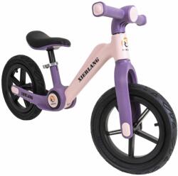  XIERLANG márkájú, pedál nélküli, összecsukható gyerekkerékpár, gumikerékkel és állítható üléssel, 3 éves kortól, rózsaszín-lila színű, Z-TOOLS / ZTS8452