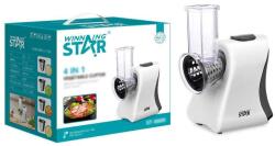  WINNING STAR ST-6600 4 az 1-ben Elektromos Zöldségvágó és Reszelő, Cserélhető Rozsdamentes Acél Pengékkel