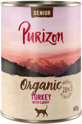 Purizon 6x400g Purizon Organic nedves macskatáp - Új: Senior pulyka & sárgarépa