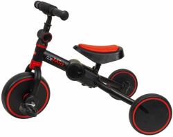  2 az 1-ben összecsukható gyermek tréningkerékpár, állítható, fekete-piros / ZTS8483