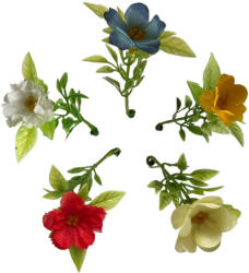  Élethű selyemvirág virágos rezgő pick több színben 6, 5cm választható/db