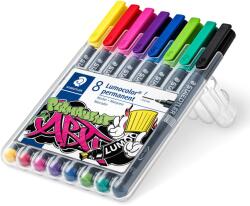 STAEDTLER "Lumocolor 318F" Alkoholos marker készlet, 0, 6 mm, 8 különböző szín (TS318WP81)