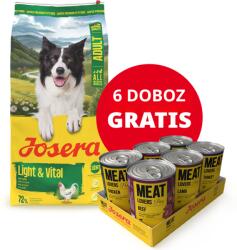 Josera JOSERA Adult Light & Vital 12, 5kg + JOSERA Meatlovers Pure Multipack 6x400g GRATIS! !