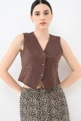 Vero Moda Vero Moda, Biopamut és lentartalmú mellény, Sötétbarna, L (10333795-CHOCOLATE-MARTINI-L)