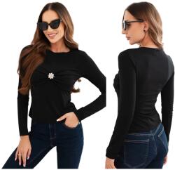 Kesi Női blúz, Kesi, többszínű, viszkóz/poliészter, fekete, One Size INTL (9923)