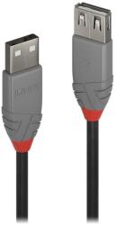 Lindy 36702 USB kábel 1 M USB 2.0 USB A Fekete, Szürke (36702) (36702)