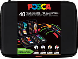 uni 40 db Posca marker készlet cipzáras mappában