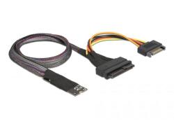 Delock M. 2 M -> U. 2 SFF-8639 SATA Power 15pin M/F adatkábel 0.5m fekete (62984) (62984)