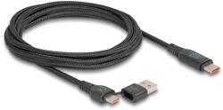 Delock USB-C + USB A-típusú apa - USB-C apa kábel PD 3.1, 140W tápjelzővel 1, 20 m (88137) (del88137) (del88137)