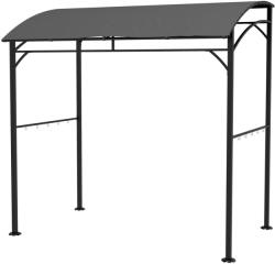 Aosom Kerti grill pavilon 215x150x182/220 cm sötétszürke grill sátor kerti grill árnyékoló pavilon
