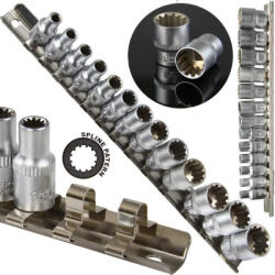 MAR-POL Spline dugókulcs klt. 13db-os 1/4" 4-14mm (M66419) (M66419)