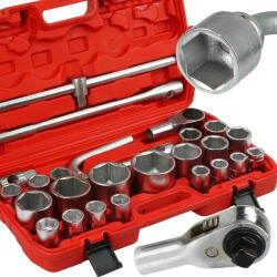 MAR-POL Dugókulcs klt. 3/4-1 colos, hatlapú, 26 db-os 21-65 mm (M58254)