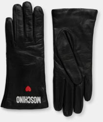 Moschino bőr kesztyű - fekete 6.5