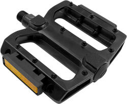 MVTek Pedál Flat Aluminium Fekete, Cr-mo Tengely, 107x105x24mm