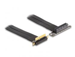 Delock PCI Expressz riser kártya x4 apa 90 -os szögben - x4 szlot 90 -os szögben kábellel 60 cm (88045) (88045) - xupe