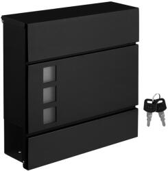 SONGMICS Modern Fali Postaláda Újságtartóval Fekete GMB052B01 (EUZ-GMB052B01)